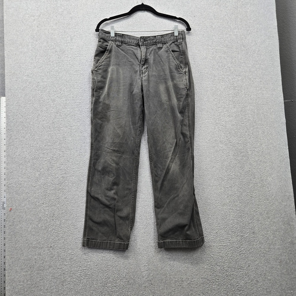 Carhartt Men Pants 32X30 Gray Carpenter Rugged Flex Relaxed Fit Canvas BN2291